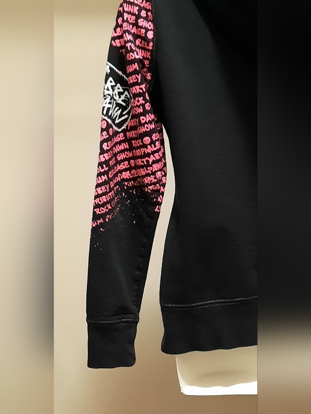 Abbey Dawn Black Hoodie with Pink Accents - Picture 4 of 15